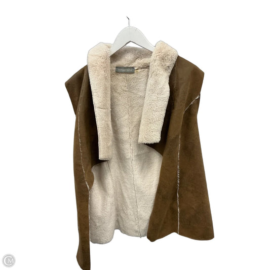Vest Faux Fur & Sherpa By Bagatelle In Tan, Size: L