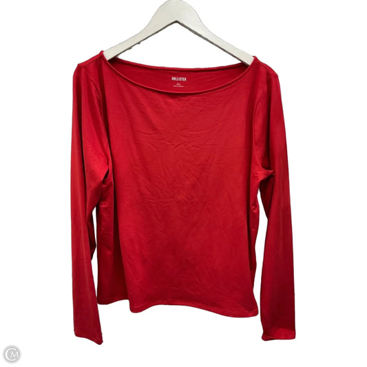 Top Long Sleeve By Hollister In Red, Size: Xxl