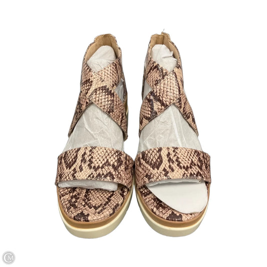 Sandals Heels Platform By Clothes Mentor In Animal Print, Size: 8