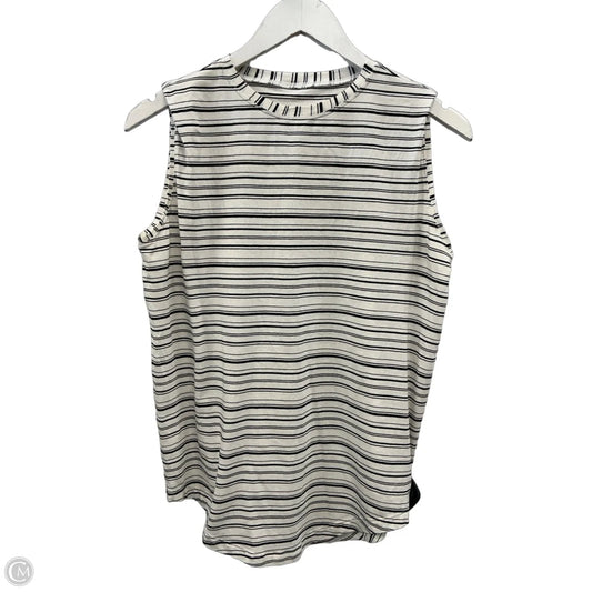Athletic Tank Top By Lululemon In Black & White, Size: L