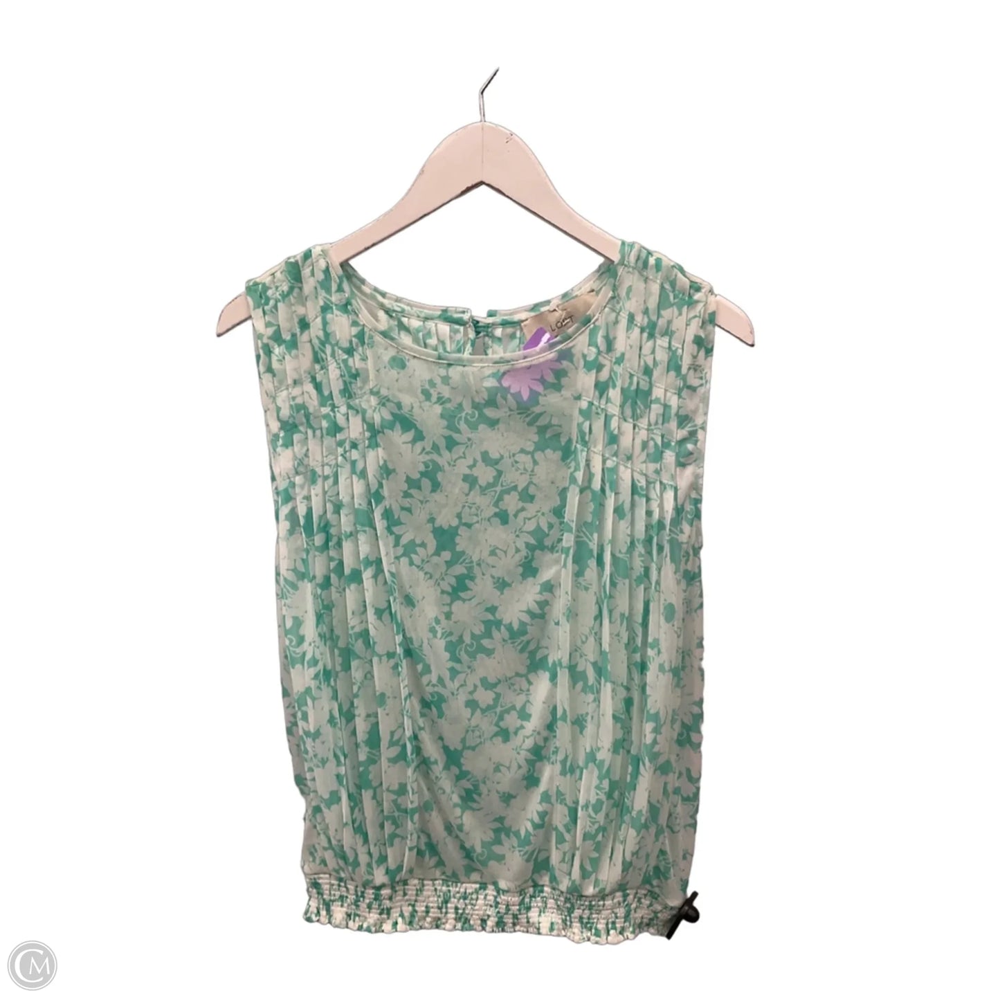 Top Sleeveless By Loft In Aqua, Size: S