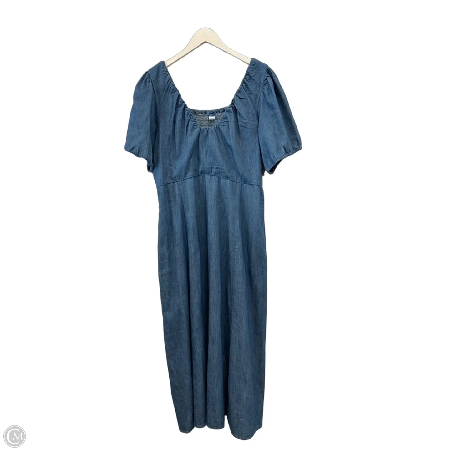 Dress Casual Midi By Old Navy In Blue Denim, Size: Xl