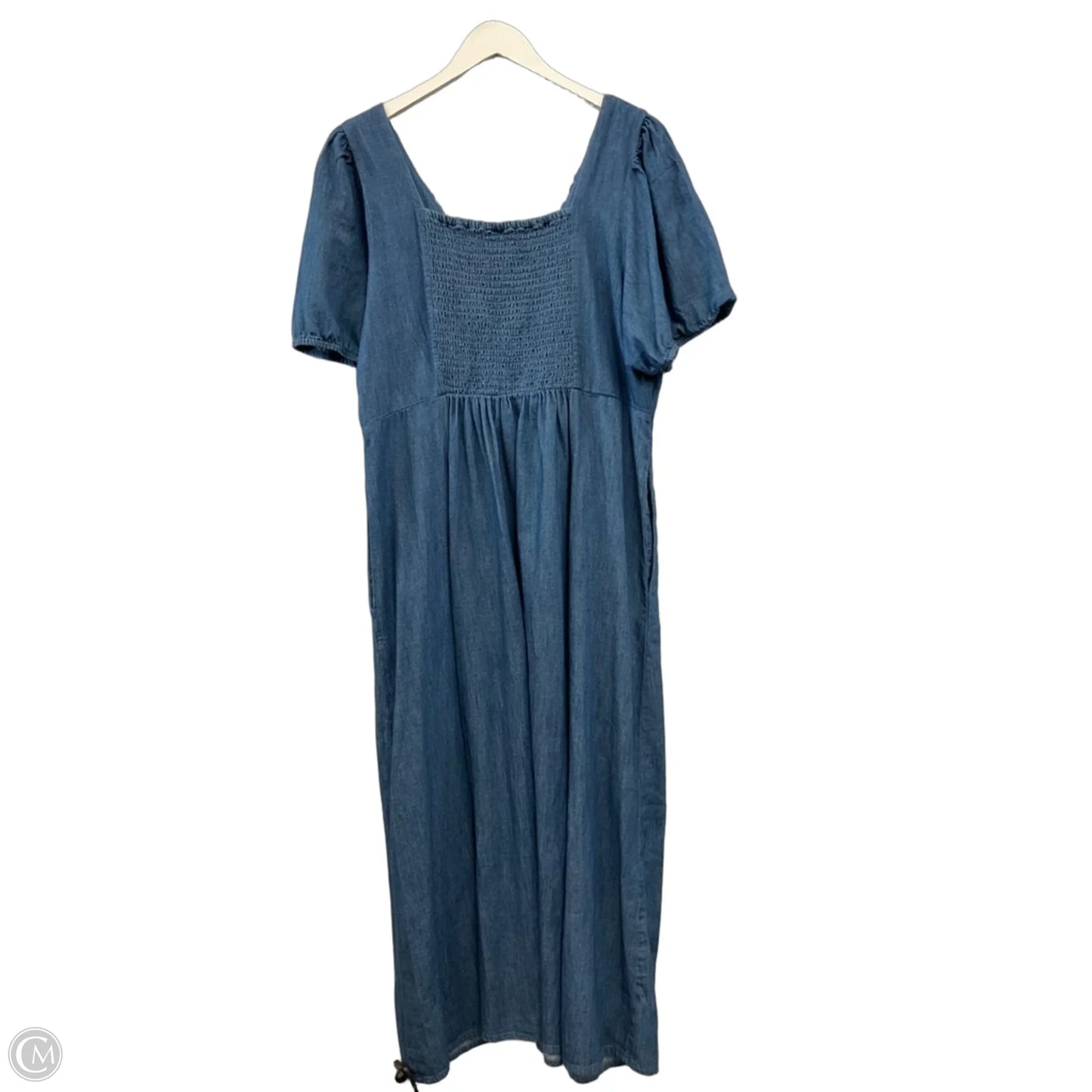 Dress Casual Midi By Old Navy In Blue Denim, Size: Xl