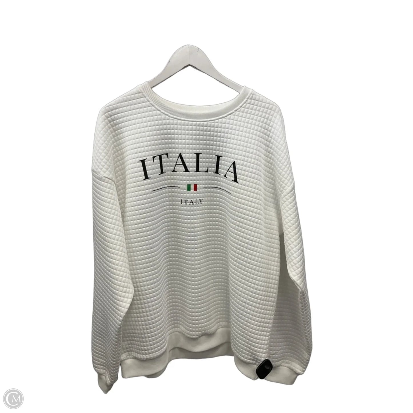 Sweatshirt Crewneck By Clothes Mentor In White, Size: Xl