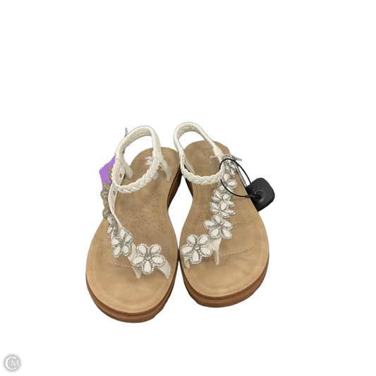 Sandals Heels Platform By Andiano In White, Size: 10