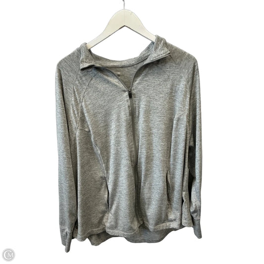 Athletic Jacket By Ideology In Grey, Size: 3x