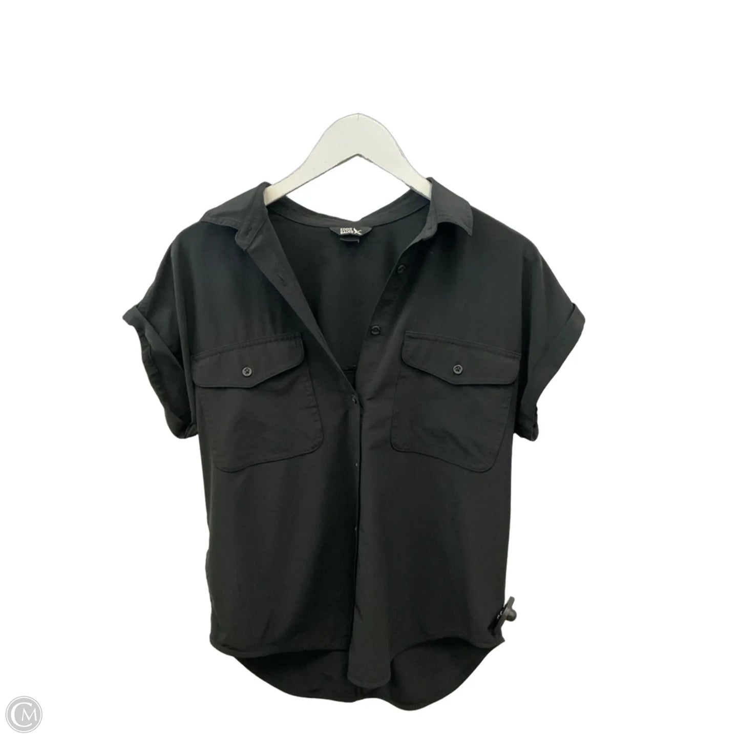 Top Short Sleeve By Eddie Bauer In Black, Size: S