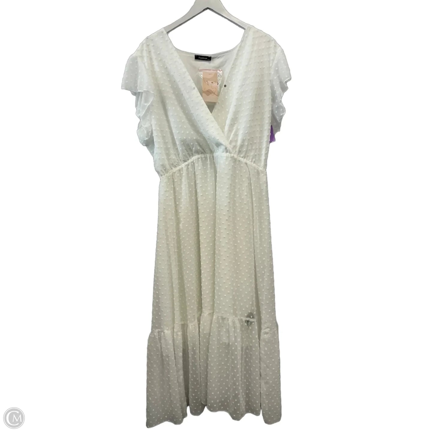 Dress Casual Midi By Clothes Mentor In White, Size: Xxl