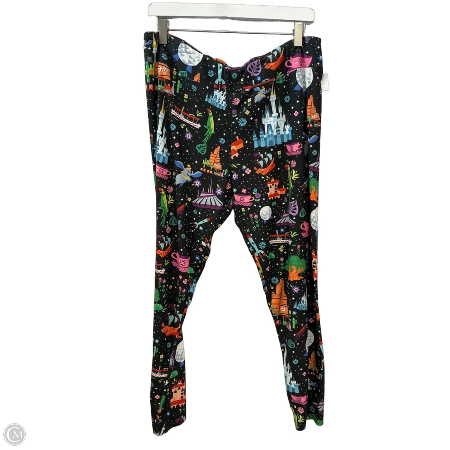 Athletic Leggings By Disney In Black, Size: Xl