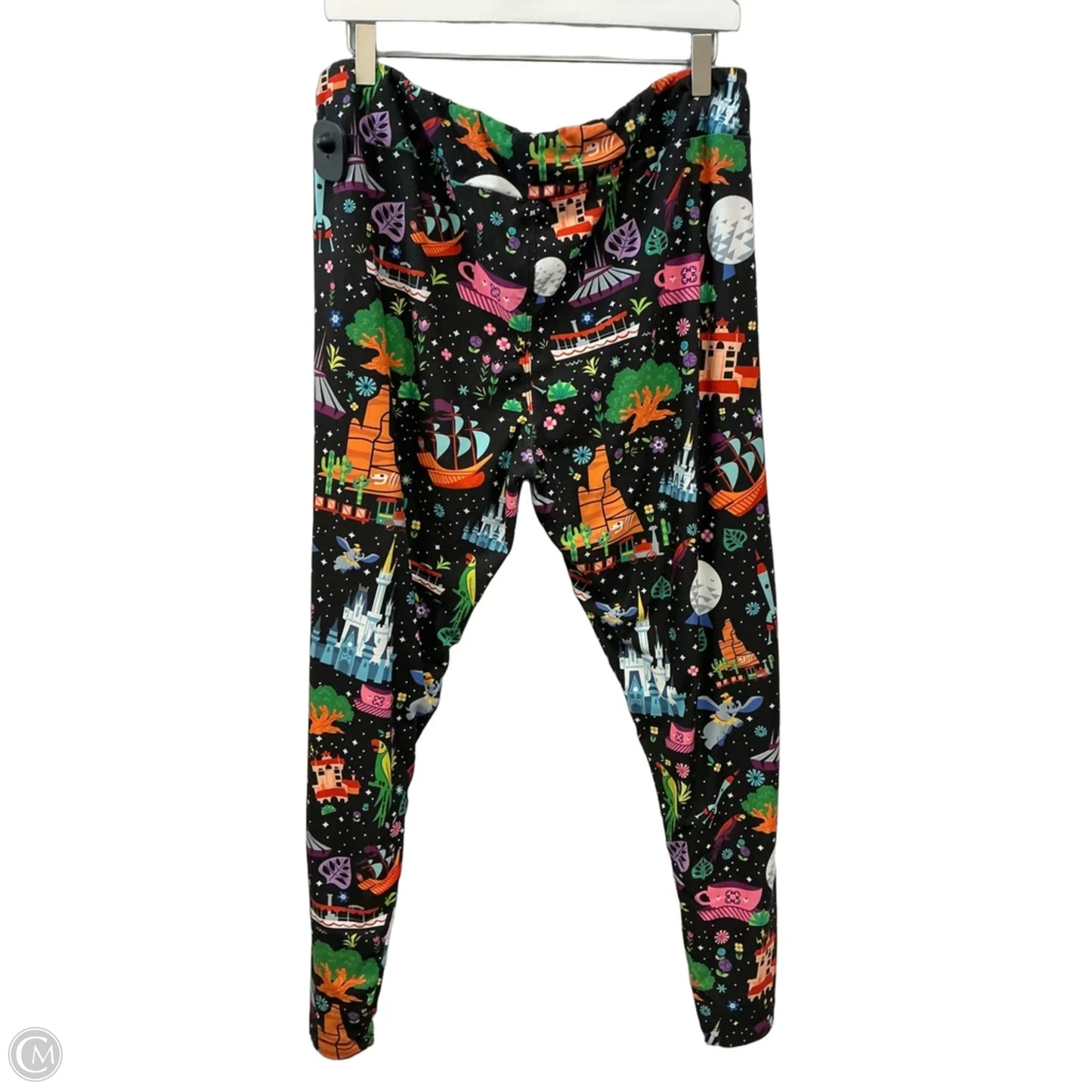 Athletic Leggings By Disney In Black, Size: Xl