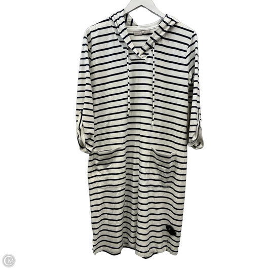 Athletic Dress By Chicos In Blue & White, Size: M