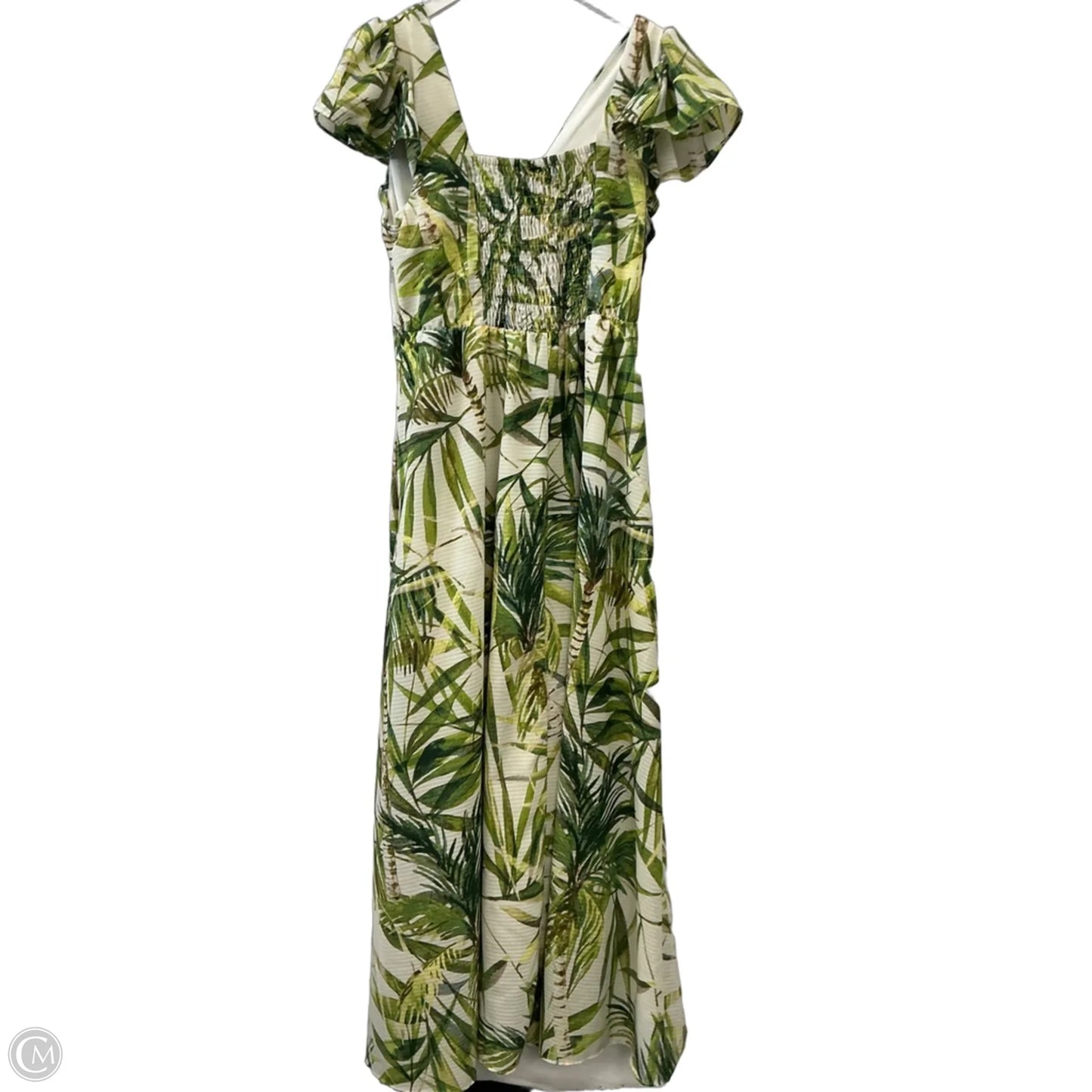 Dress Casual Maxi By Taylor In Green & White, Size: 12