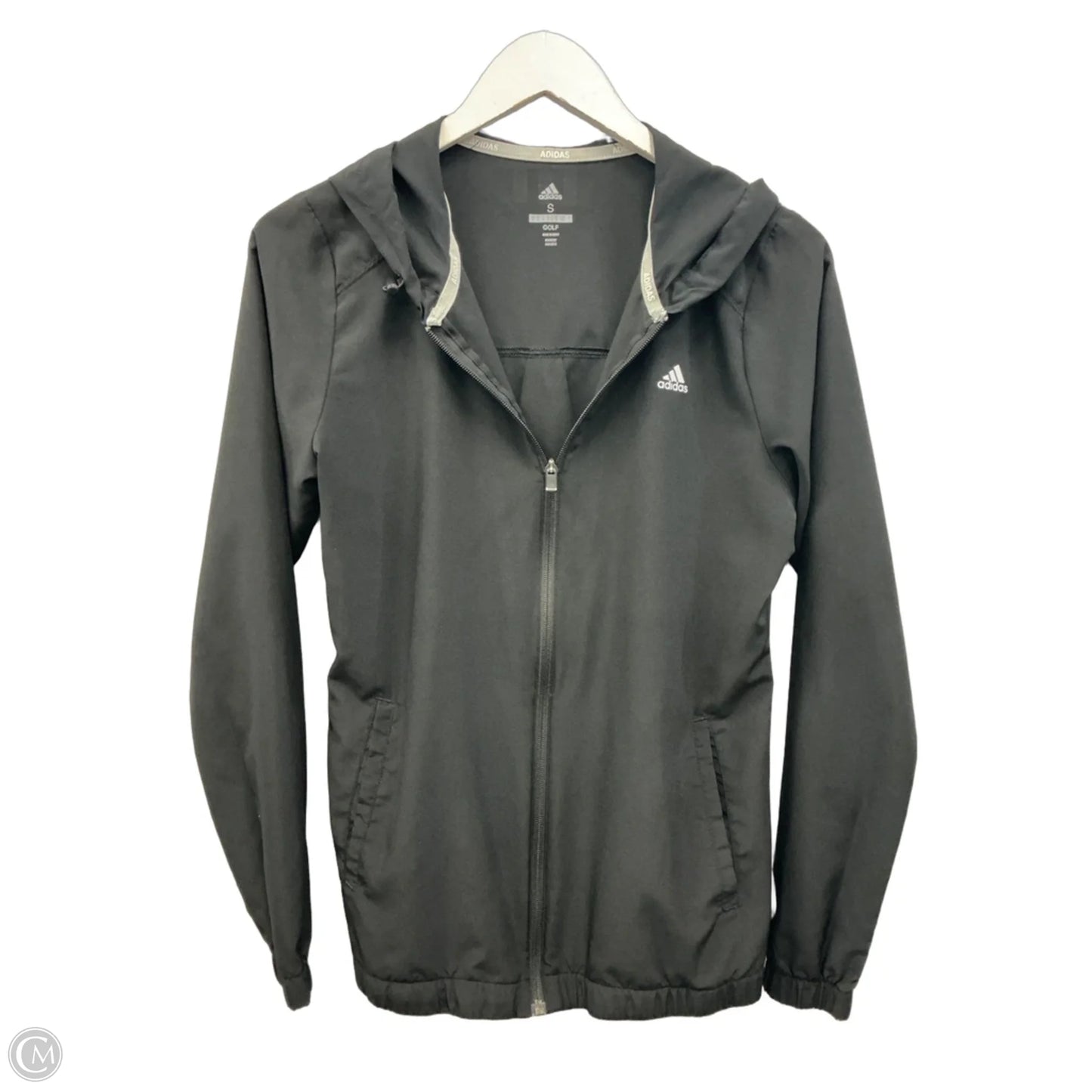 Athletic Jacket By Adidas In Black, Size: S