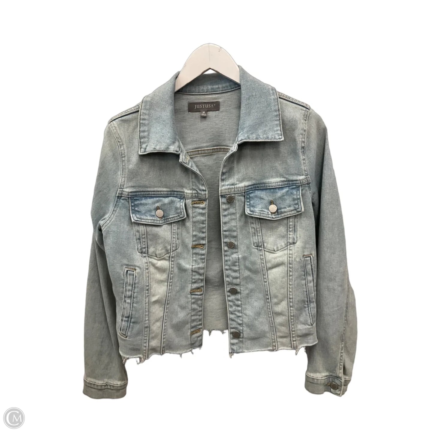 Jacket Denim By Clothes Mentor In Blue Denim, Size: M