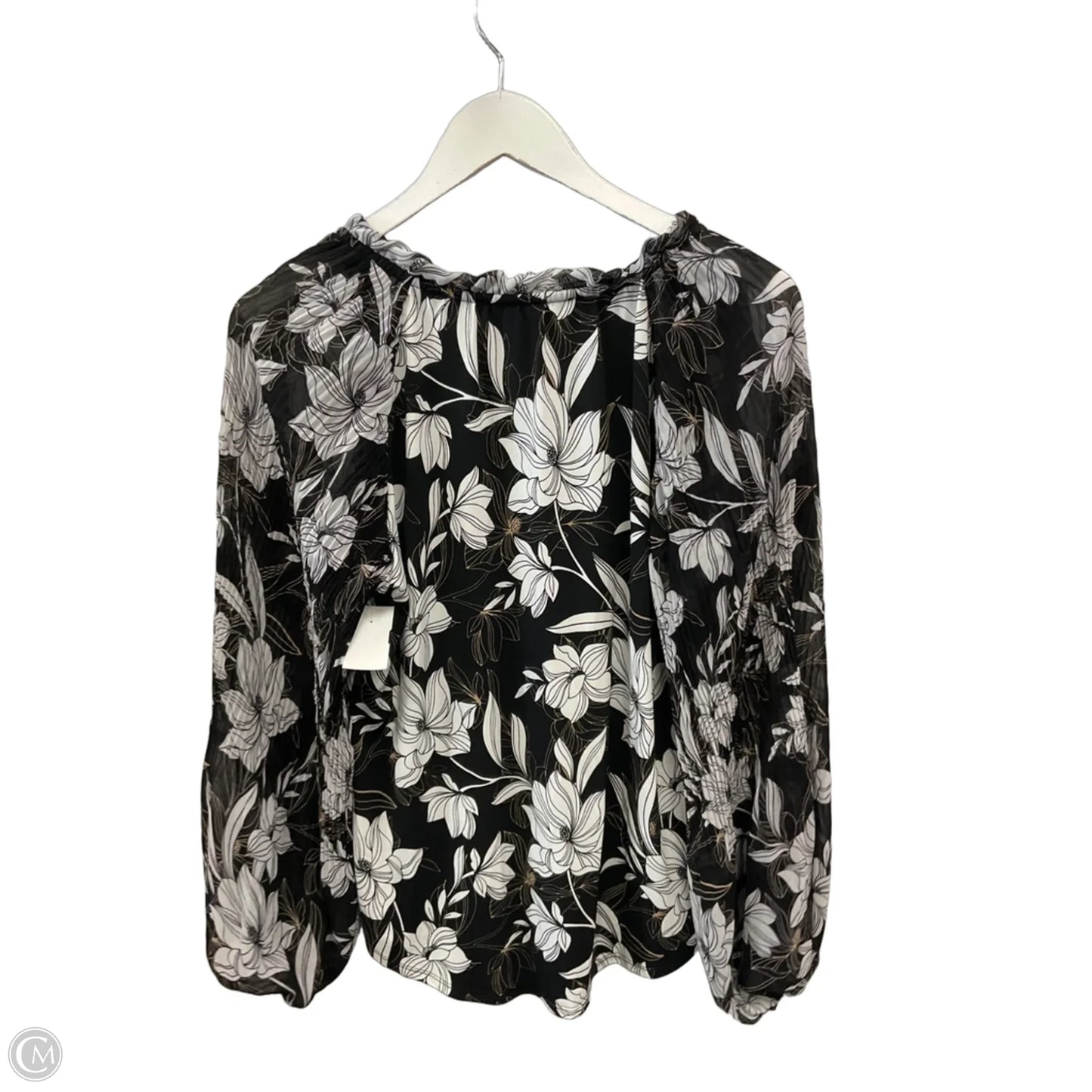 Top Long Sleeve By White House Black Market In Black & White, Size: S