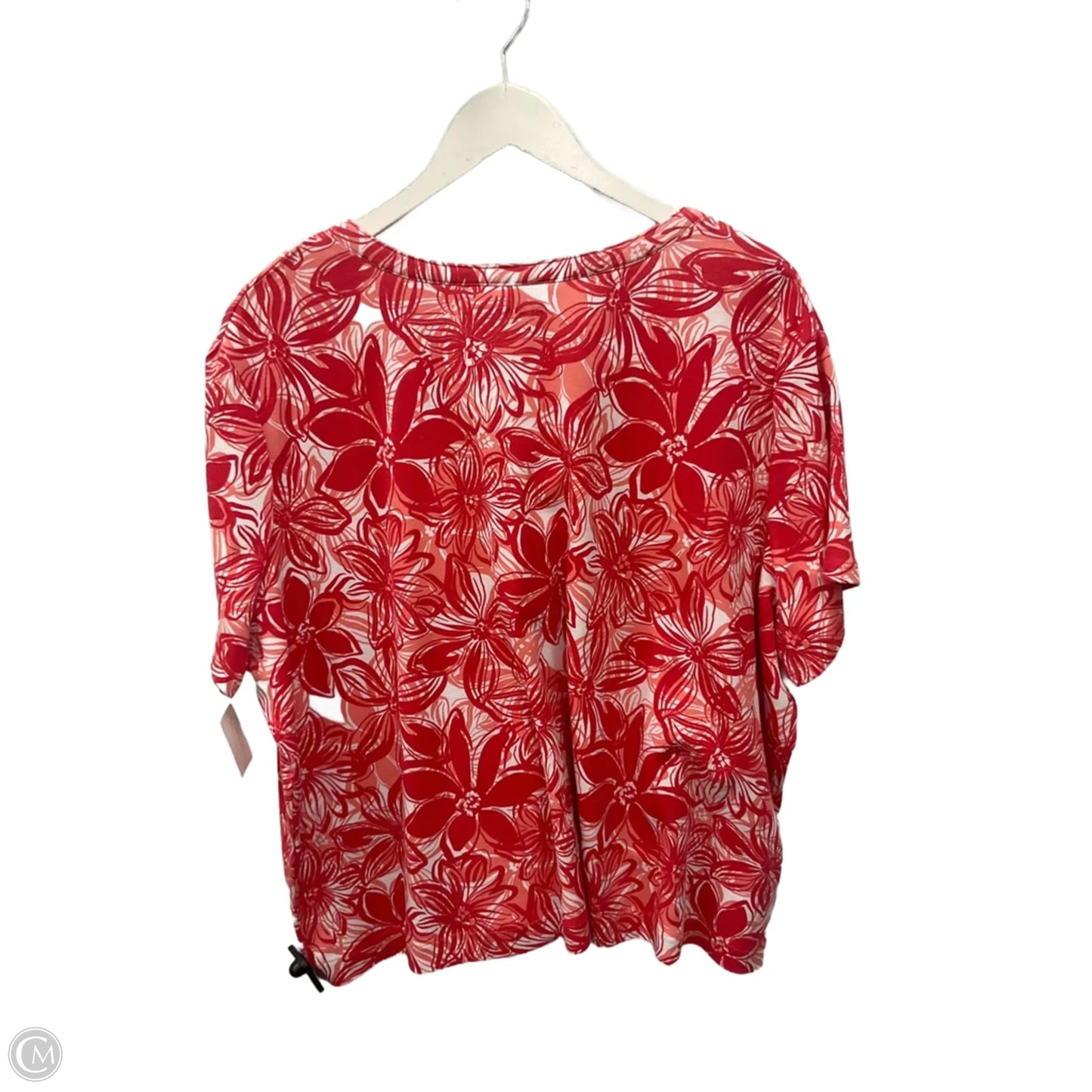 Top Short Sleeve Basic By Blair In Red, Size: 3x