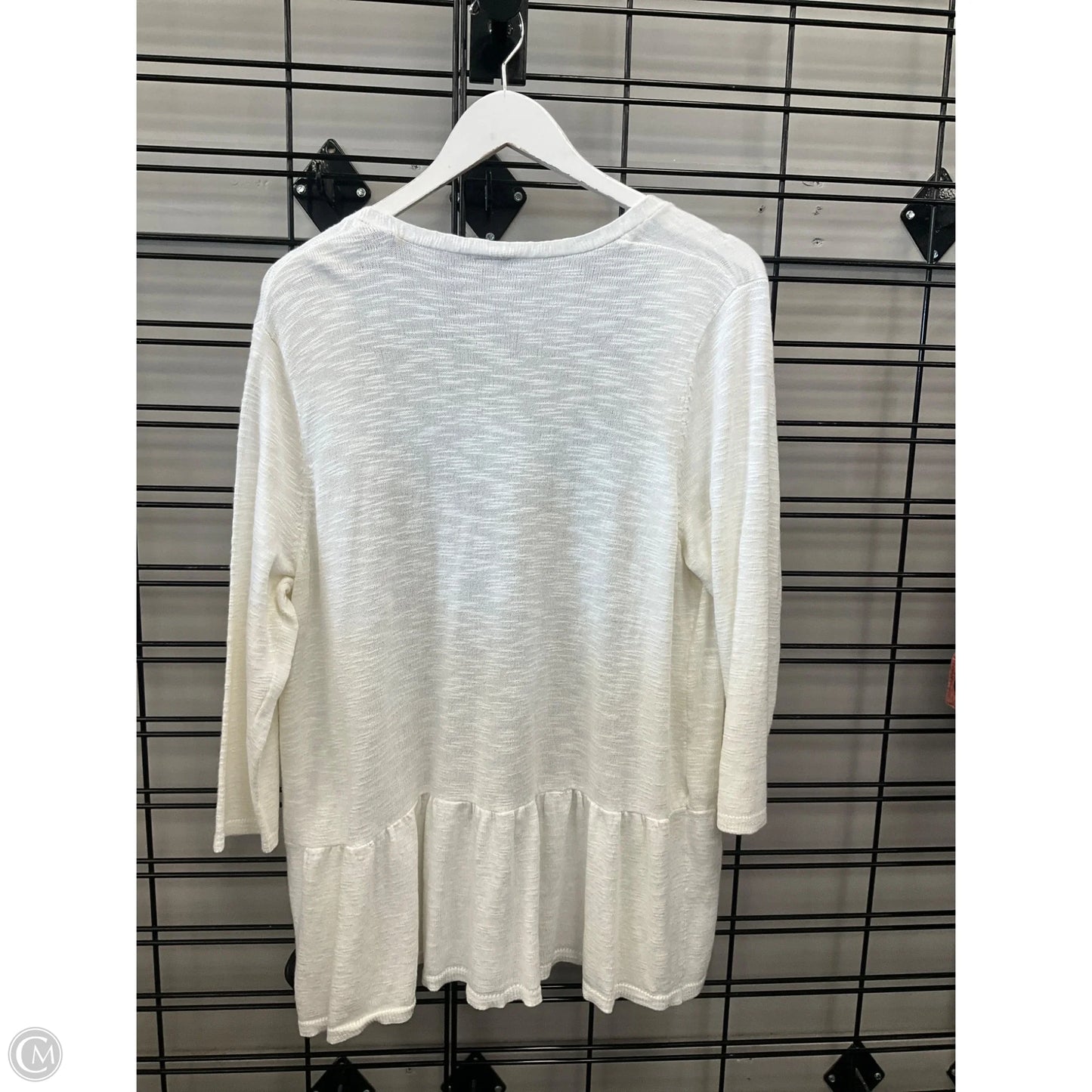 Sweater Cardigan By Terra & Sky In White, Size: Xl