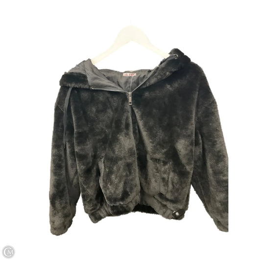 Jacket Faux Fur & Sherpa By Clothes Mentor In Black, Size: S