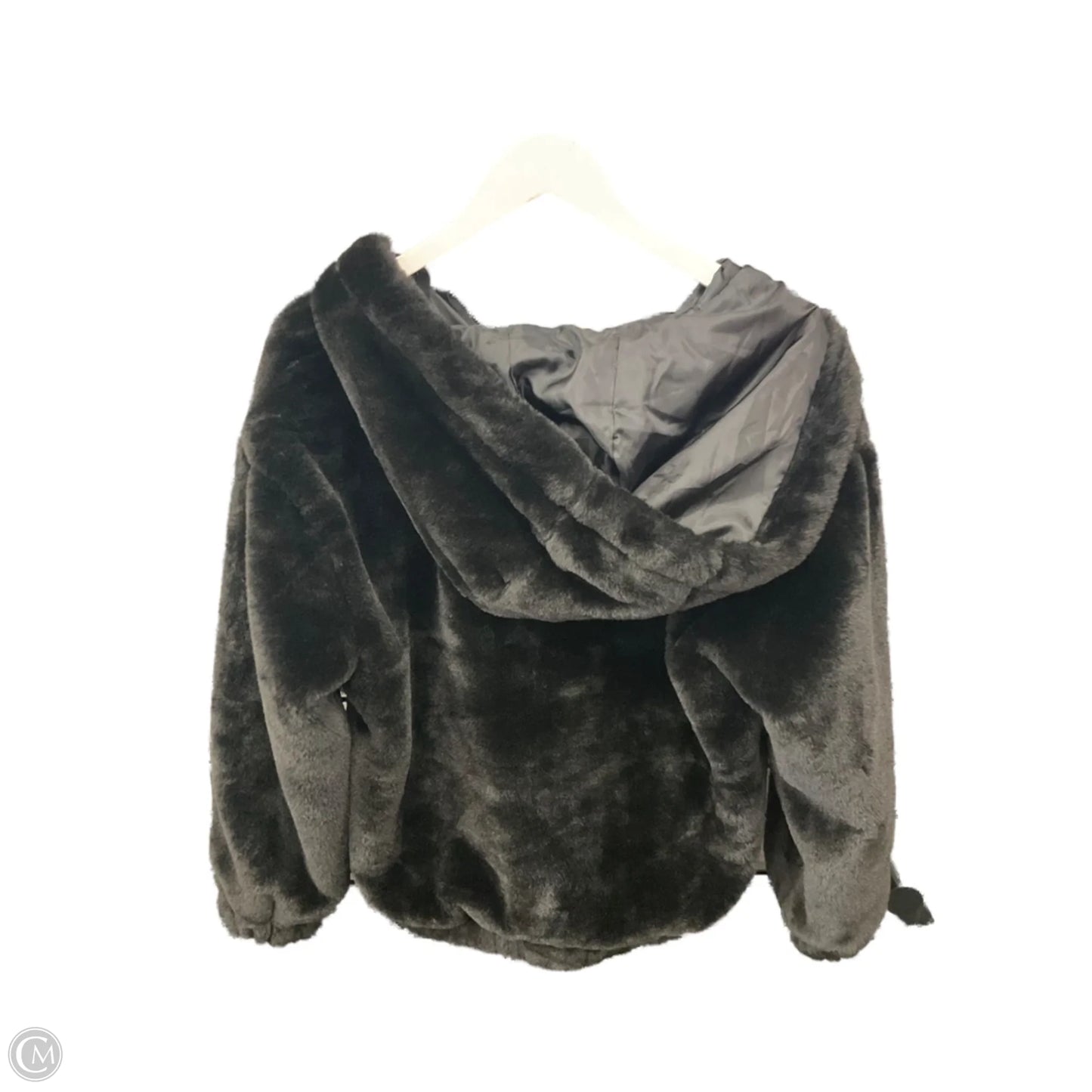 Jacket Faux Fur & Sherpa By Clothes Mentor In Black, Size: S