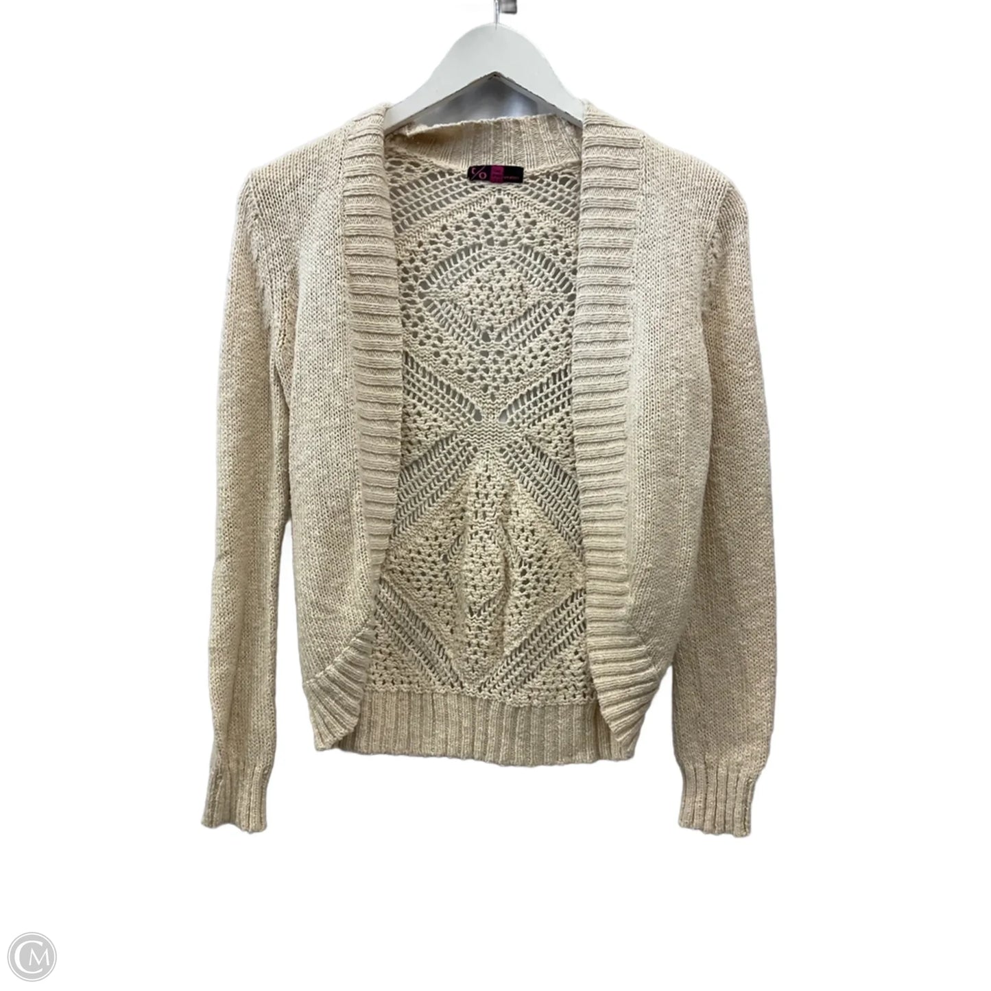 Sweater Cardigan By Clothes Mentor In Cream, Size: Xs