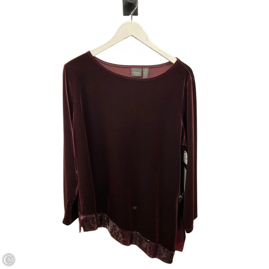 Top Long Sleeve By Chicos In Red, Size: Xl