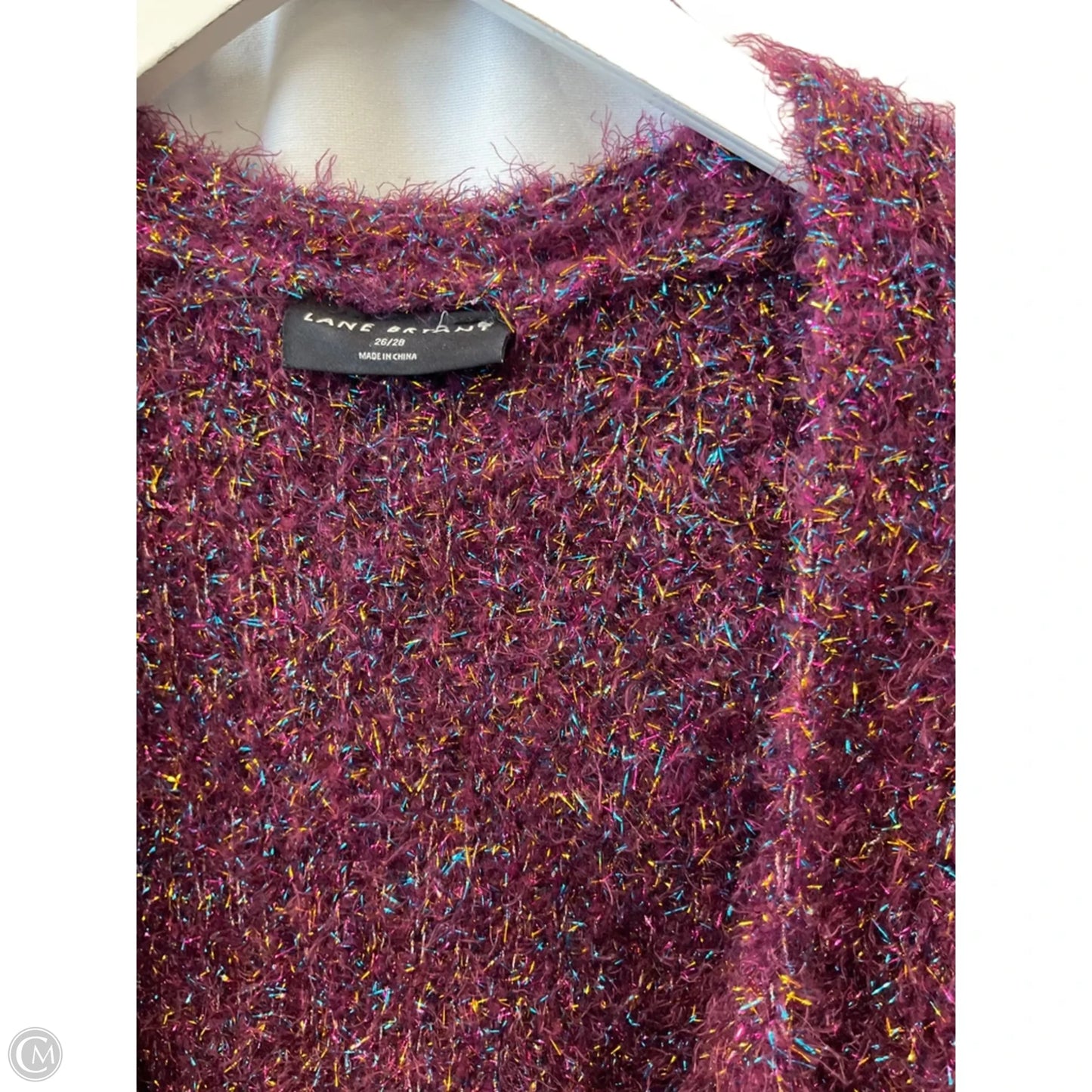 Sweater Cardigan By Lane Bryant In Purple, Size: 4x