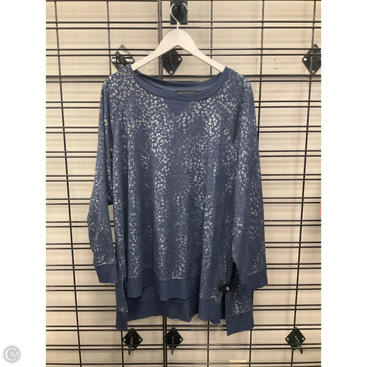 Top Long Sleeve By Jane And Delancey In Blue, Size: 2x