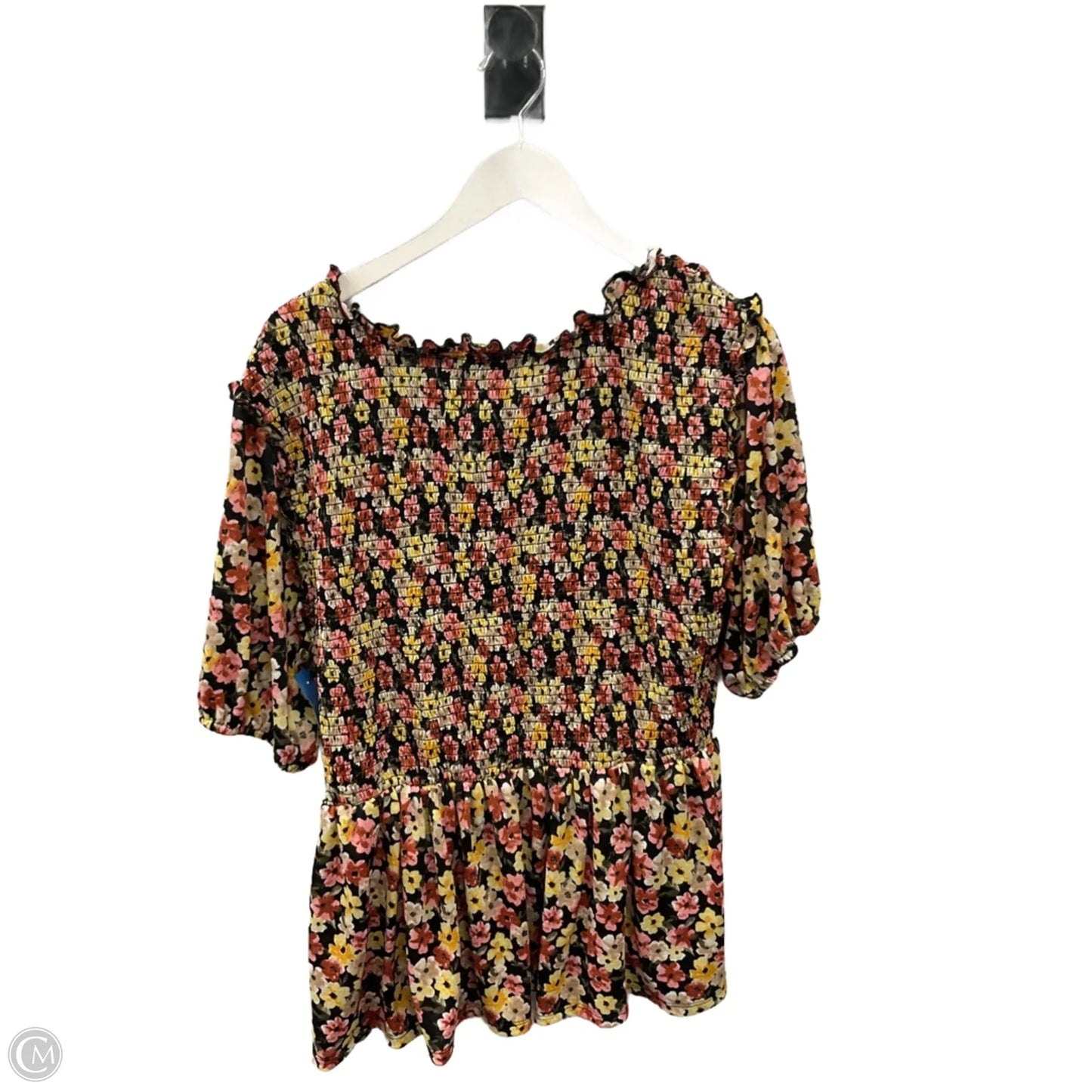 Top Short Sleeve By Indigo Rose In Floral Print, Size: 3x