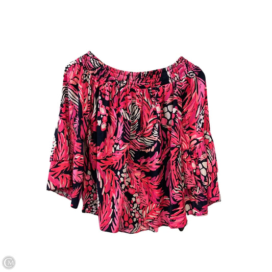 Top 3/4 Sleeve Designer By Lilly Pulitzer In Pink, Size: Xs
