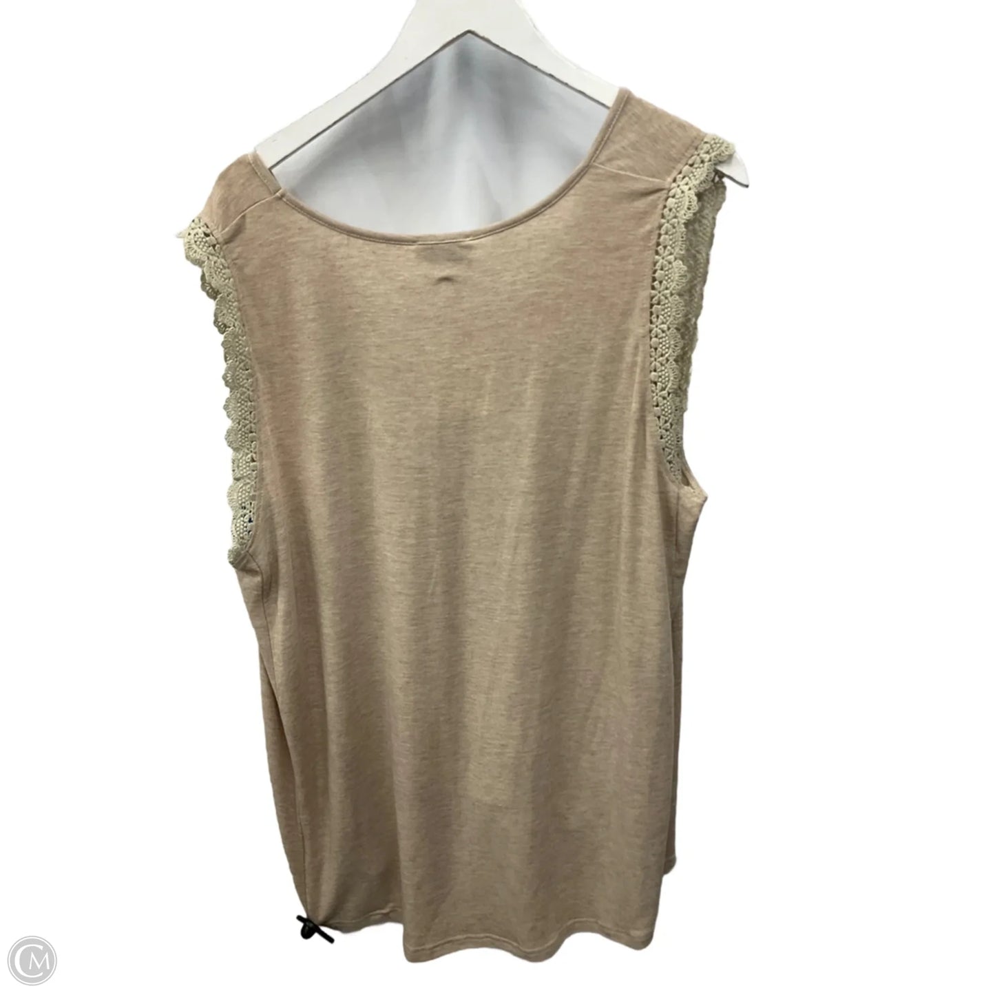Top Sleeveless Basic By Clothes Mentor In Tan, Size: 3x