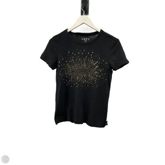 Top Short Sleeve Basic By Loft In Black, Size: S