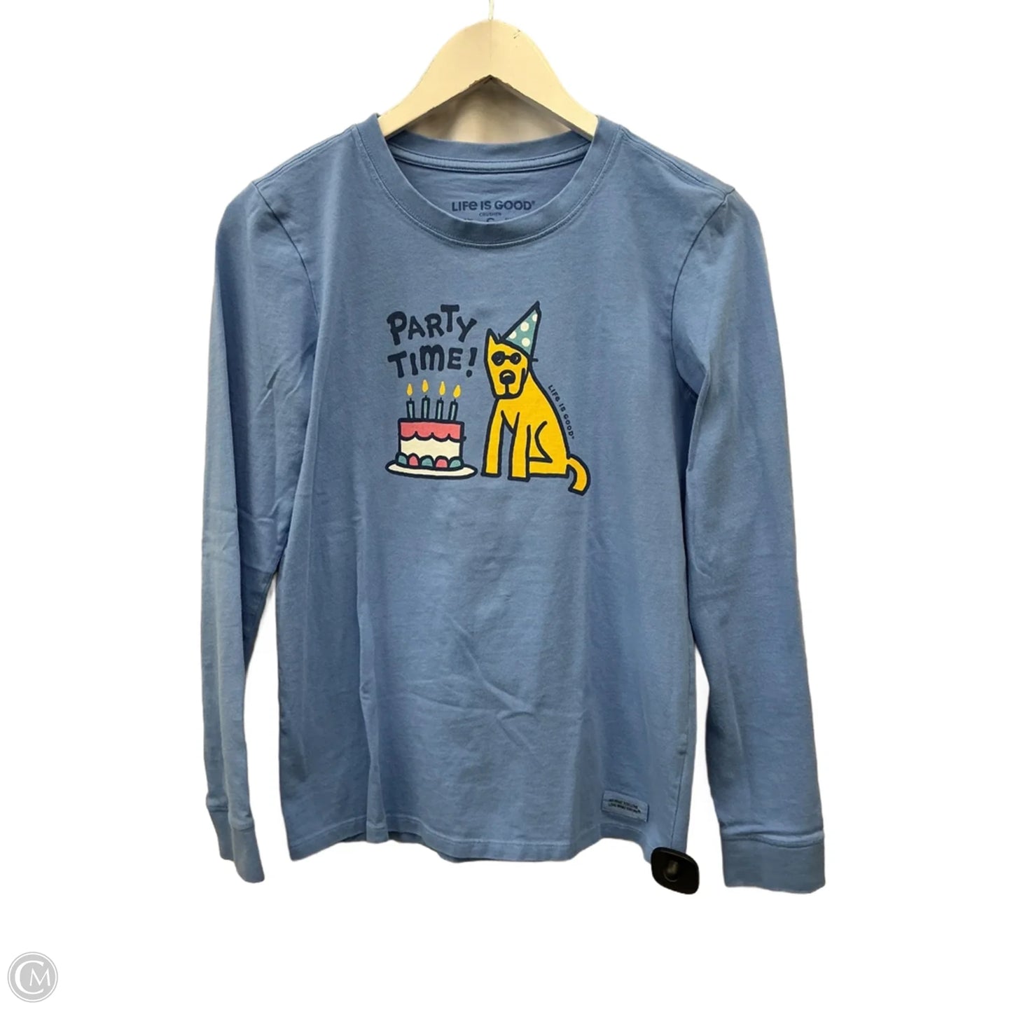 Top Long Sleeve By Life Is Good In Blue, Size: S