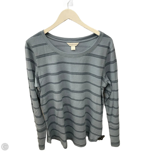 Top Long Sleeve Basic By Christopher And Banks In Blue, Size: Xl
