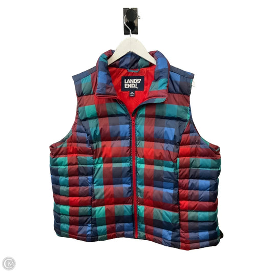 Vest Puffer & Quilted By Lands End In Multi-colored, Size: 1x
