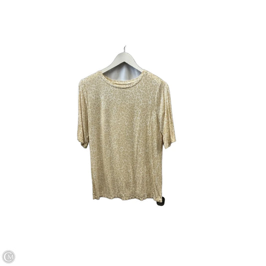 Top Short Sleeve By Nine West In Tan, Size: M