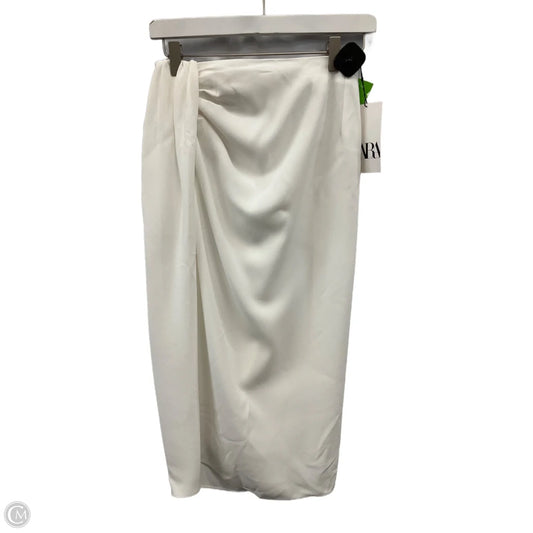 Skirt Midi By Zara In White, Size: 0