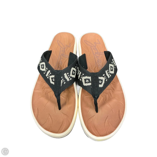 Sandals Flip Flops By Zodiac In Black, Size: 11
