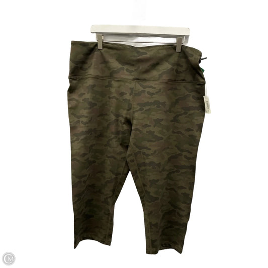 Athletic Capris By Amazon Essentials In Camouflage Print, Size: Xxl