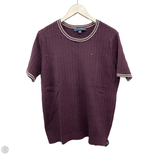 Top Short Sleeve By Tommy Hilfiger In Purple, Size: Xl