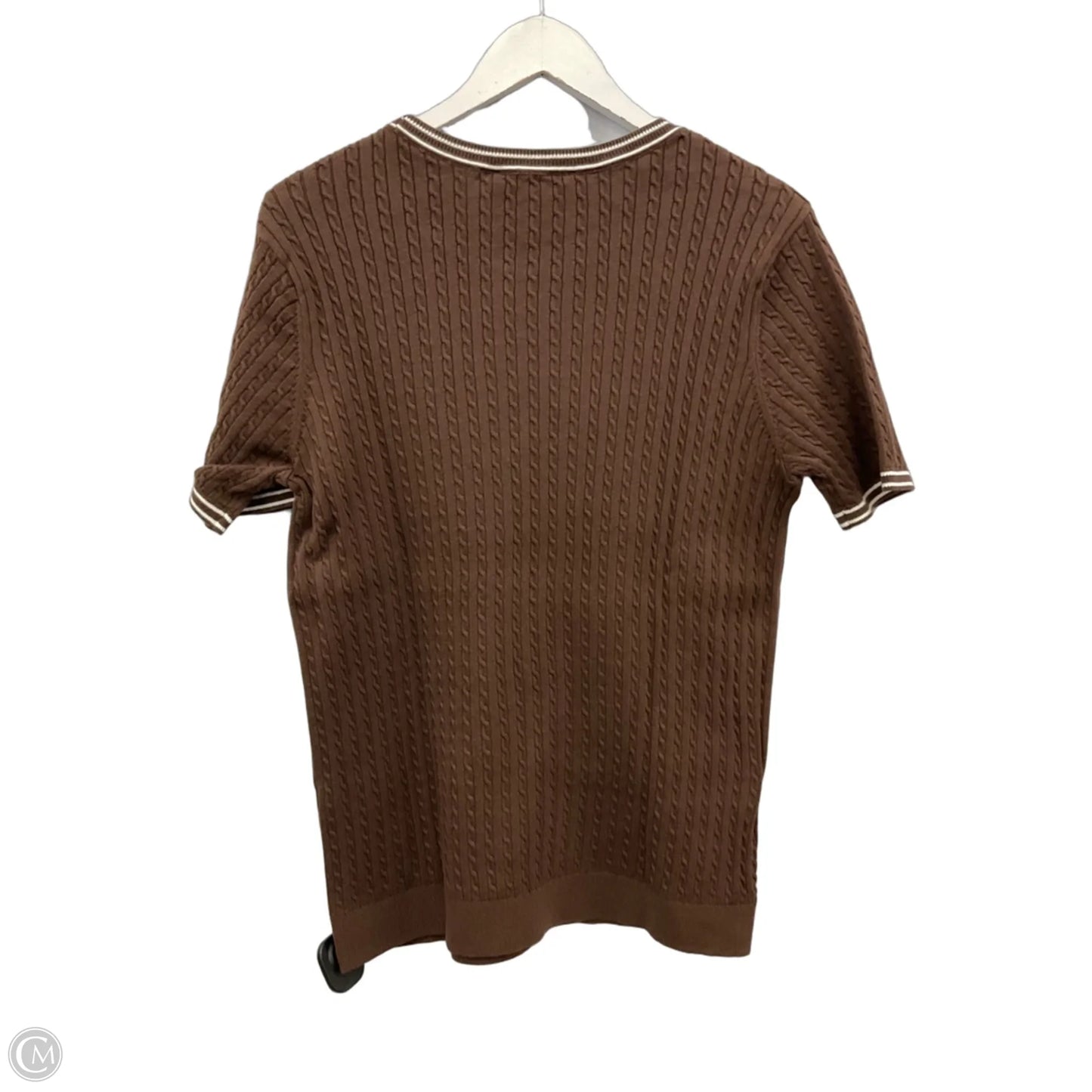 Top Short Sleeve By Tommy Hilfiger In Brown, Size: Xl