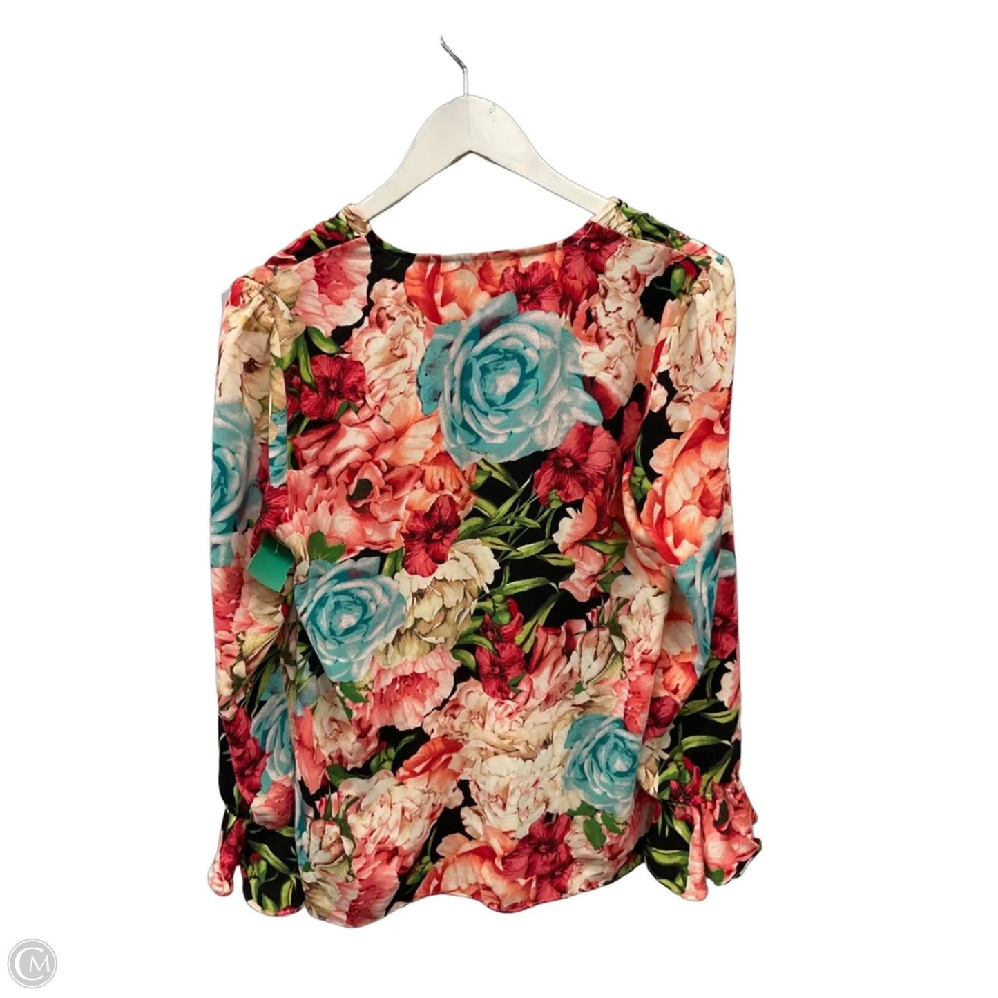 Top Long Sleeve By Tahari In Floral Print, Size: Mp