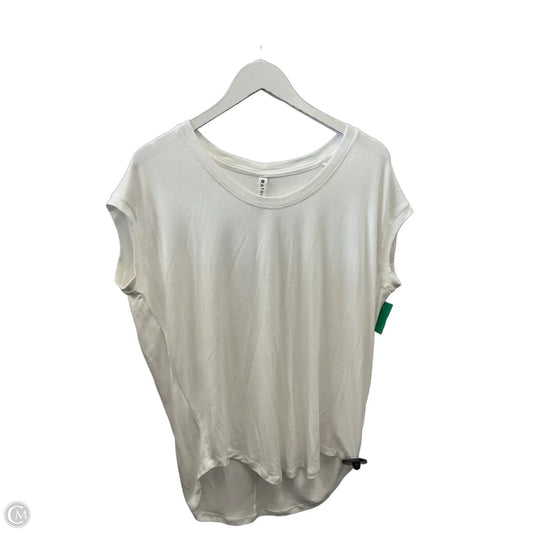 Athletic Top Short Sleeve By Athleta In White, Size: M