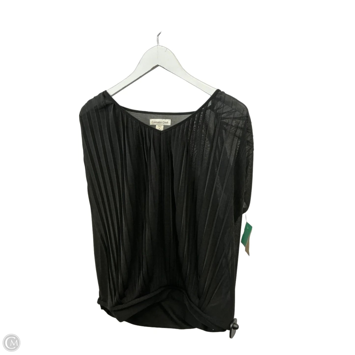 Top Short Sleeve By Coldwater Creek In Black, Size: M