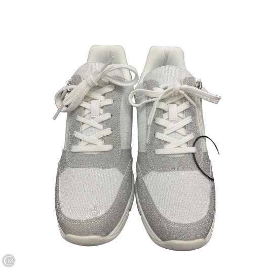 Shoes Sneakers By Dkny In Silver, Size: 8