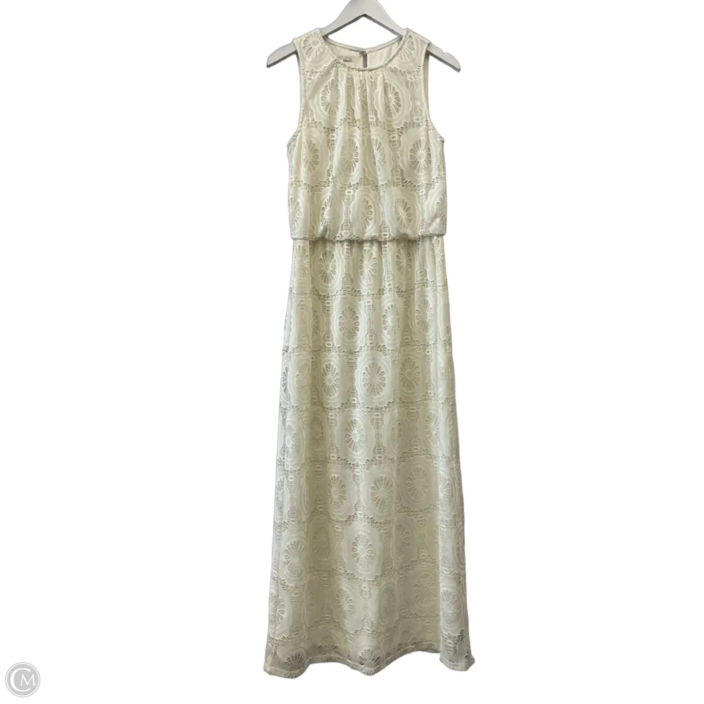 Dress Casual Maxi By London Times In Cream, Size: M