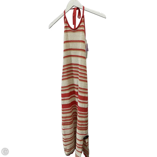 Dress Casual Midi By Freshman In Orange & Tan, Size: S