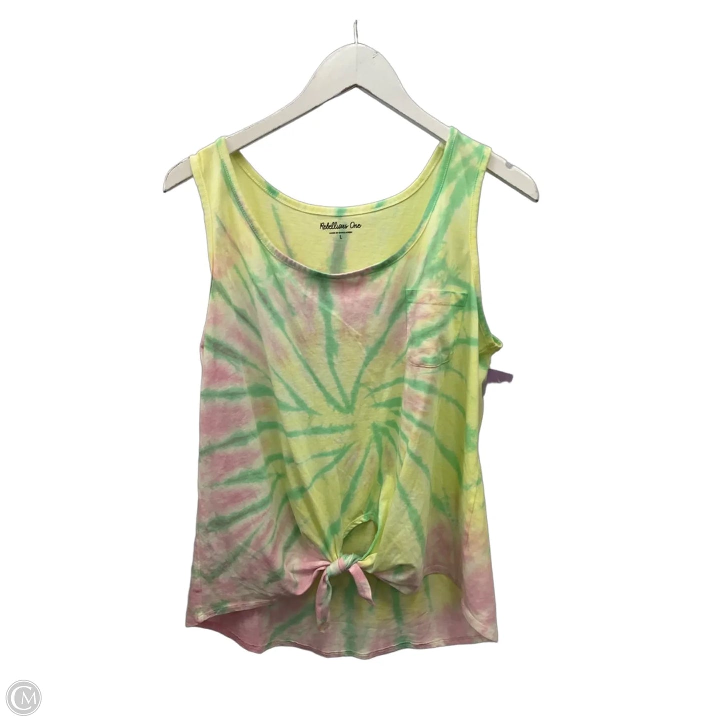 Tank Top By Clothes Mentor In Yellow, Size: L