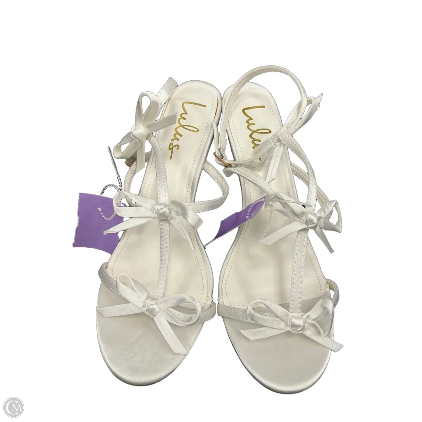 Sandals Heels Stiletto By Lulus In White, Size: 9