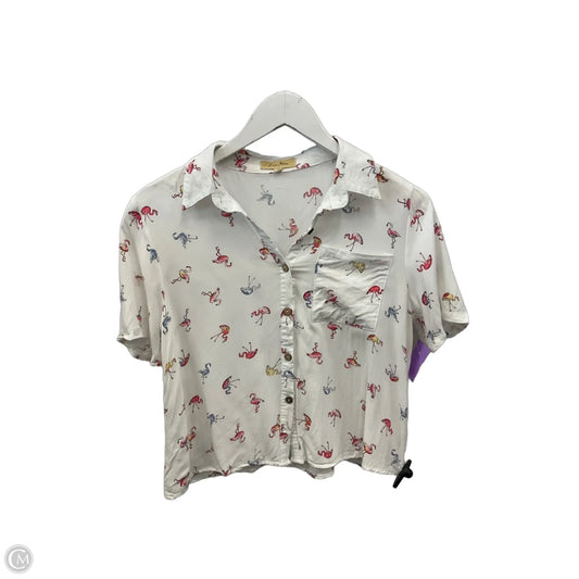 Top Short Sleeve By Love Notes In White, Size: M