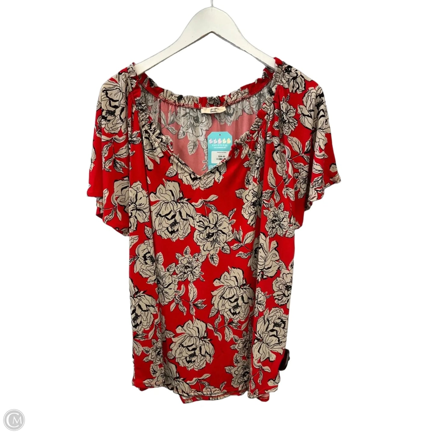 Top Short Sleeve By Clothes Mentor In Red, Size: 1x